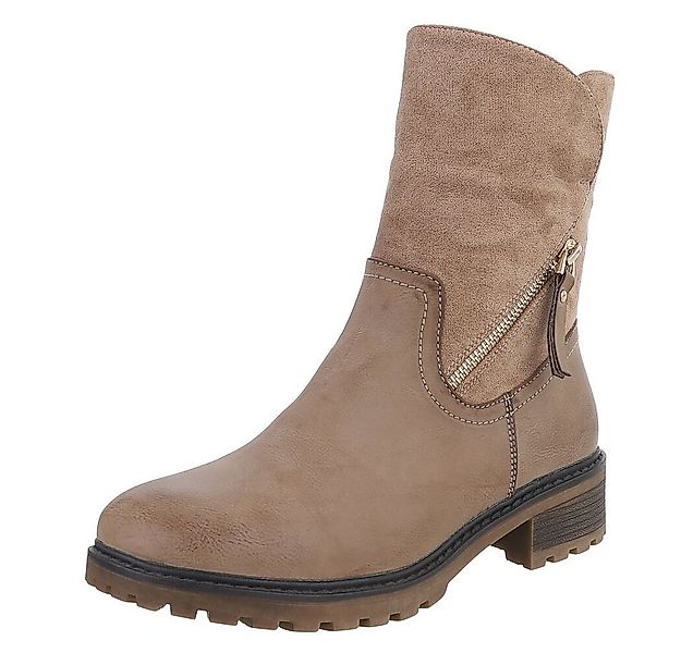 Ital-Design Stilvolle Stiefeletten mit Reißverschluss für Damen Stiefelette günstig online kaufen