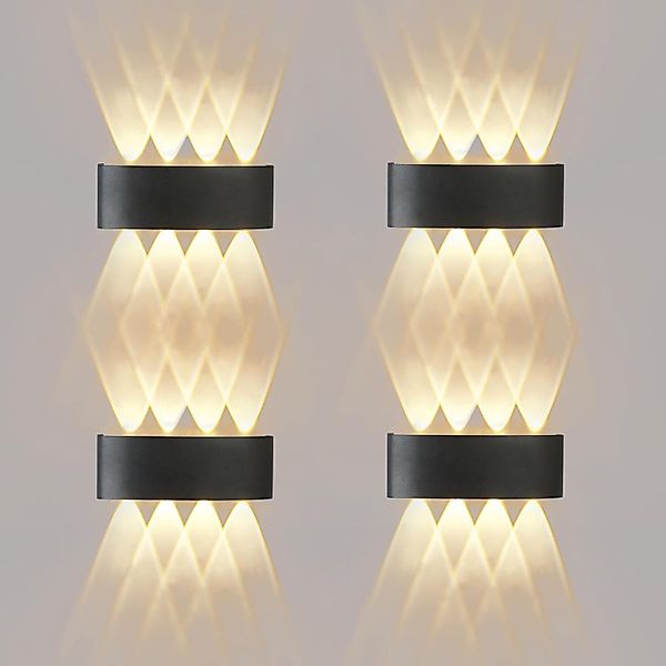 ZMH LED Wandleuchte Außenwandleuchte Schwarz Up günstig online kaufen
