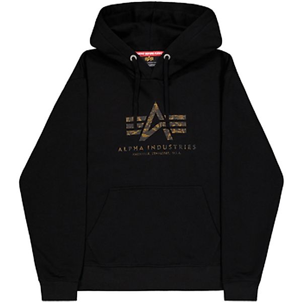 Alpha Industries  Sweatshirt Basic Hoodie BL Effect Print - black günstig online kaufen