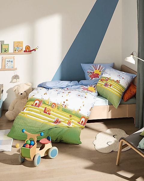 Kaeppel Kinderbettwäsche "Regenbogenrennschnecken" 2 Stk. tlg. Mit Schnecke günstig online kaufen