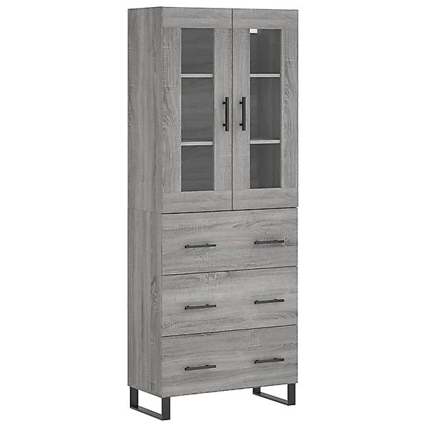 vidaXL Highboard Grau Sonoma 69,5x34x180 cm Holzwerkstoff 3198431 günstig online kaufen