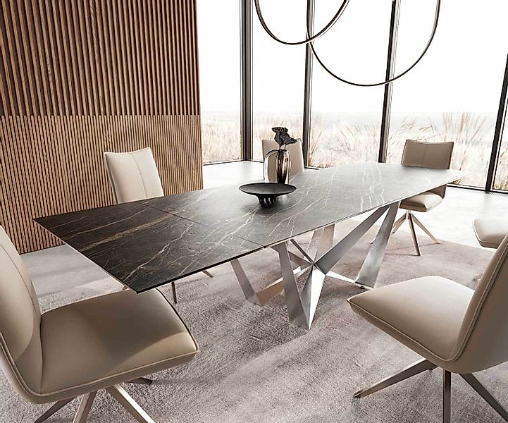 DELIFE Esstisch Edge, Keramik Laminam®Noir Desir günstig online kaufen