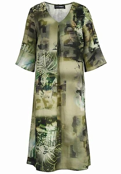 Doris Streich Sommerkleid Leinenkleid mit Dschungel-Print mit modernem Desi günstig online kaufen