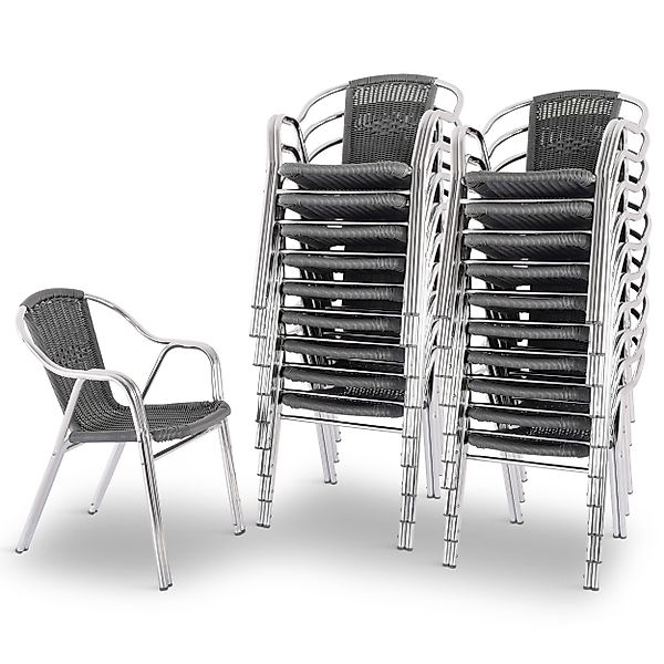 Raburg Bistrostuhl Outdoor-Stapelstuhl mit Armlehnen, Polyrattan, günstig online kaufen