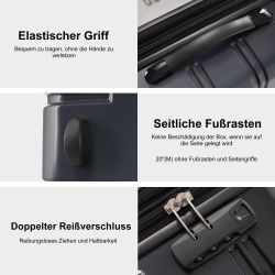 OKWISH Hartschalen-Trolley Leise 360°-Räder, 4 Rollen, günstig online kaufen