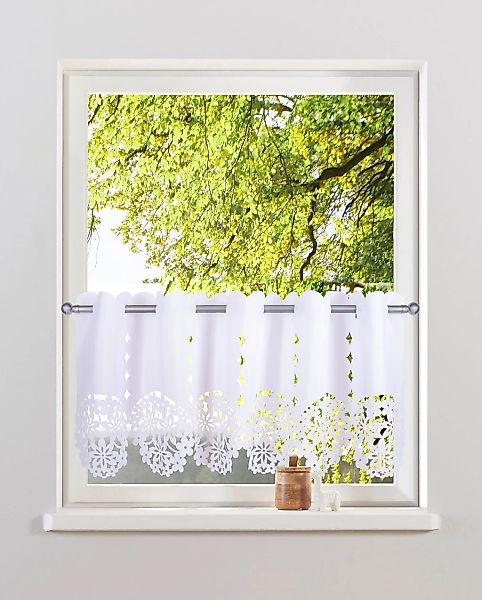 my home Scheibengardine "Phil" Durchzuglöcher 1 Stk. tlg. günstig online kaufen