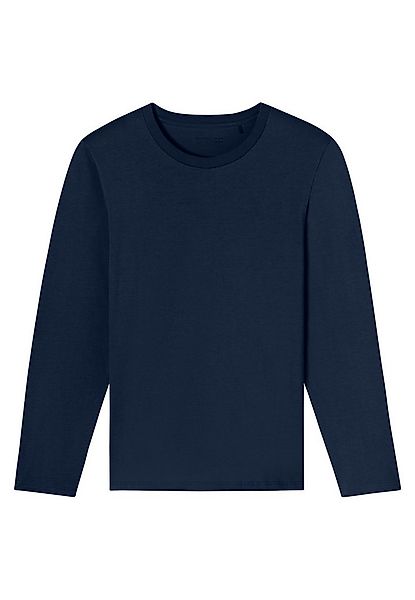 Schiesser Pyjamaoberteil Langarmshirt Rundhals günstig online kaufen