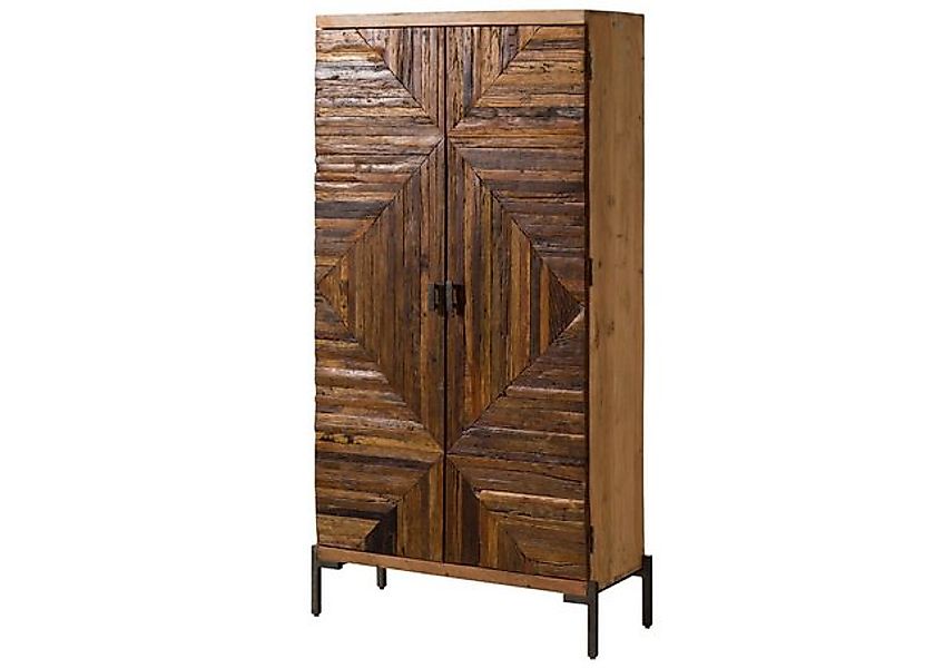 Massivmoebel24 Dreh-/Schwebetürenschrank (Altholz 90x40x180 natur lackiert günstig online kaufen