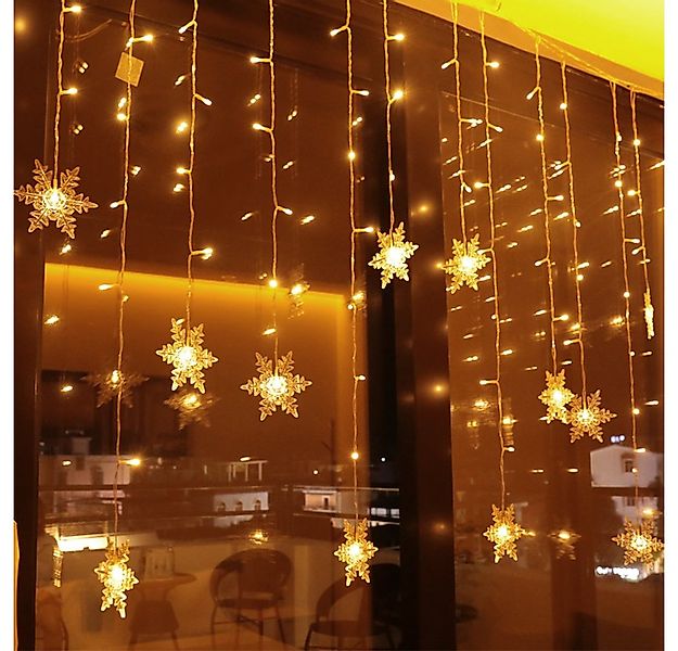 Merry 2024 Lichternetz LED Lichterkette Lichtervorhang,1.8M 96 LEDS Schneef günstig online kaufen