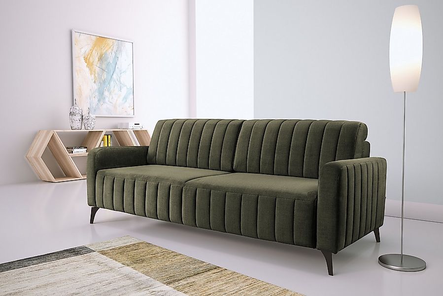 exxpo - sofa fashion 3-Sitzer Grande, Schlafsofa, Dauerschläfer, Microvelou günstig online kaufen