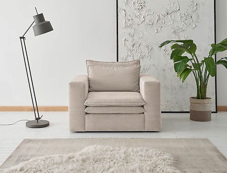 Home affaire Sessel »PIAGGE« Hochwertiger Cord- passend zur Serie PIAGGE günstig online kaufen