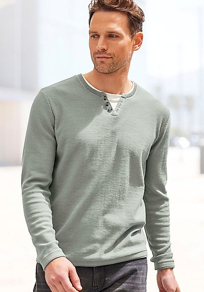 H.I.S Strickpullover, Pullover mit hochwertiger Halslochverarbeitung in dou günstig online kaufen