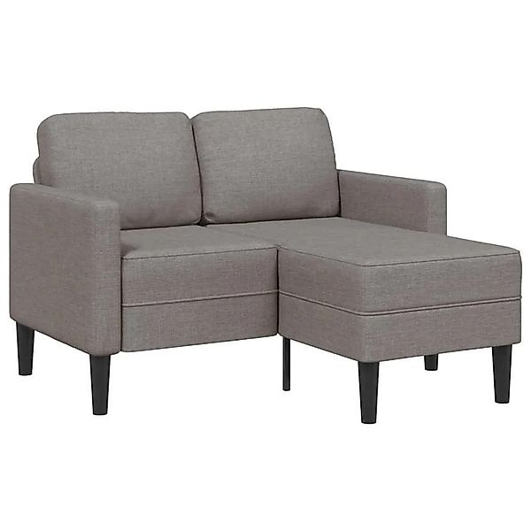 vidaXL 2-Sitzer-Sofa mit Chaiselongue L-Form Taupe 125 cm Stoff 4107064 günstig online kaufen