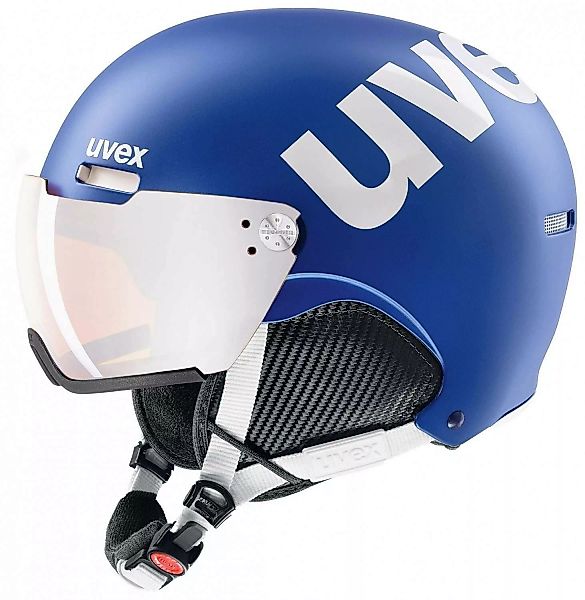 uvex HLMT 500 Visor Skihelm (Größe: 55-59 cm, 40 cobalt/white mat) günstig online kaufen