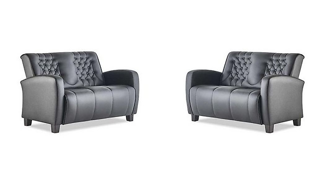 JVmoebel 2-Sitzer Sitzmöbel-Set Chesterfield Knöpfe 2-Sitzer Sofas Modern S günstig online kaufen