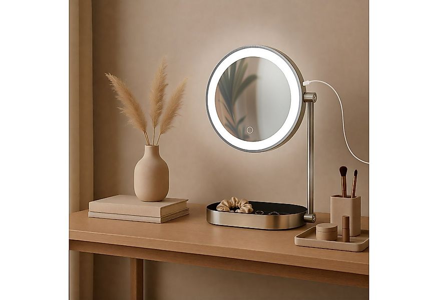 CLP Schminkspiegel Winslet, LED 3 Licht-Modi, 10X Vergrößerung günstig online kaufen