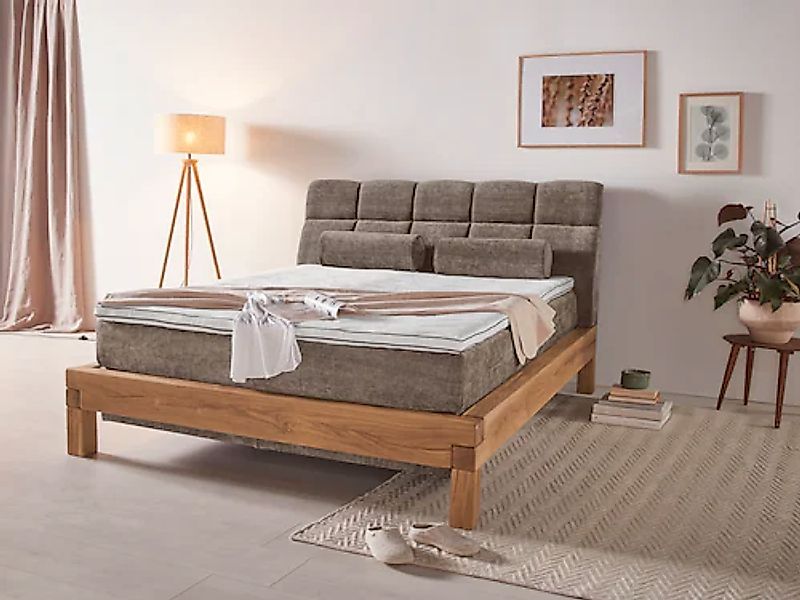 Home affaire Boxspringbett "Villads" Liegefläche: 160/200 cm aus Balkeneich günstig online kaufen