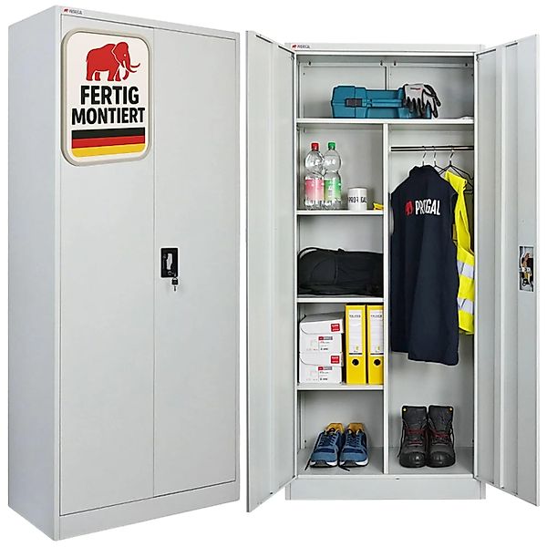 PROREGAL Flügeltürenschrank ELEPHANT Komplett Montiert 2 Türen Abschließbar günstig online kaufen