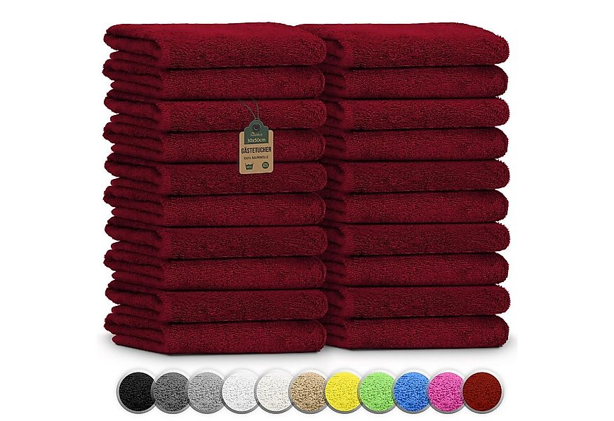 NatureMark Gästehandtuch 20er-Sparpack Frottier Gästetücher 30x50cm, 100% B günstig online kaufen