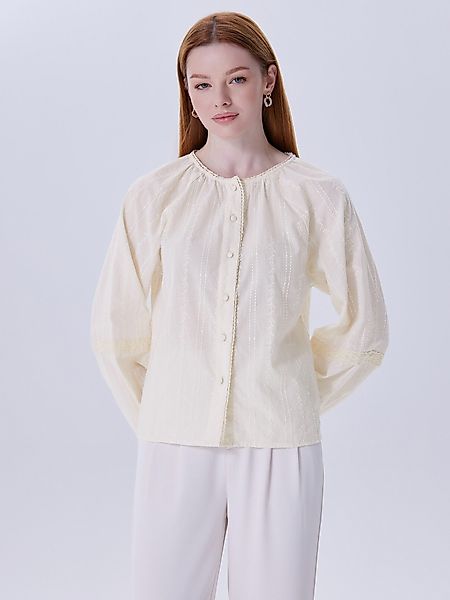 LAPA PLUS Langarmbluse 100% Baumwolle Blusenshirt günstig online kaufen