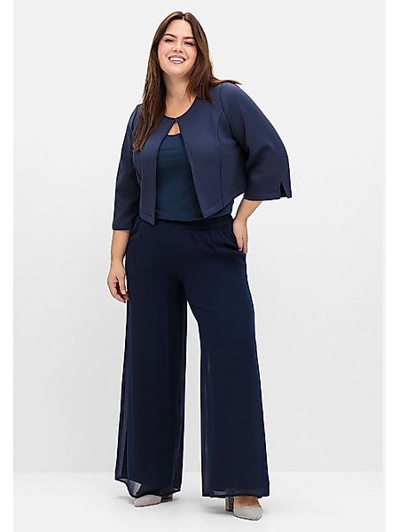 Sheego Schlupfhose Große Größen mit Chiffon günstig online kaufen