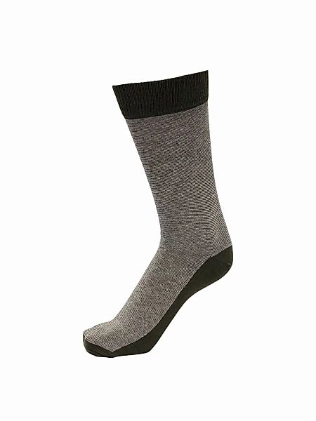 SELECTED Gestreifte Socken Herren Grün günstig online kaufen