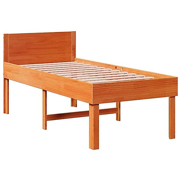 vidaXL Bett Massivholzbett ohne Matratze Wachsbraun günstig online kaufen