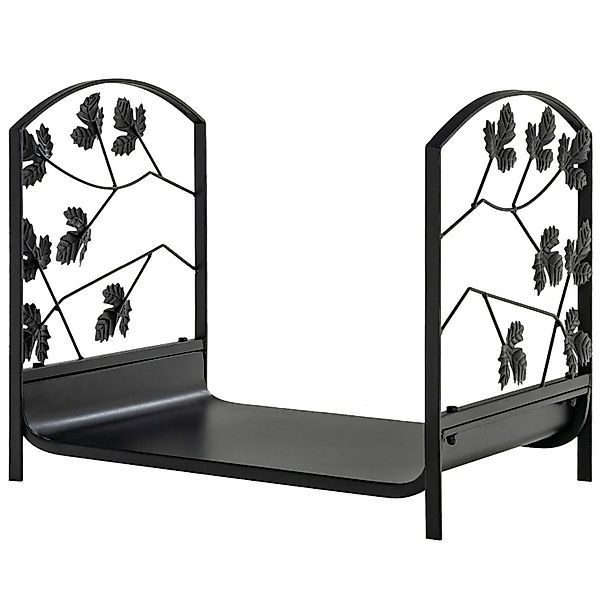 Costway Kaminholzregal Metall Brennholzregal Feuerholzregal mit Sockel günstig online kaufen