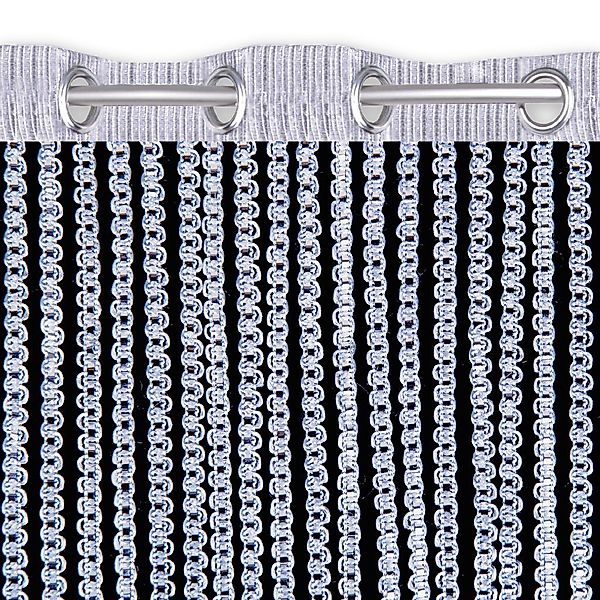 Arsvita Fadenvorhang Trennvorhang Dekoschal Gardine Metall-Optik Ösen 140 c günstig online kaufen