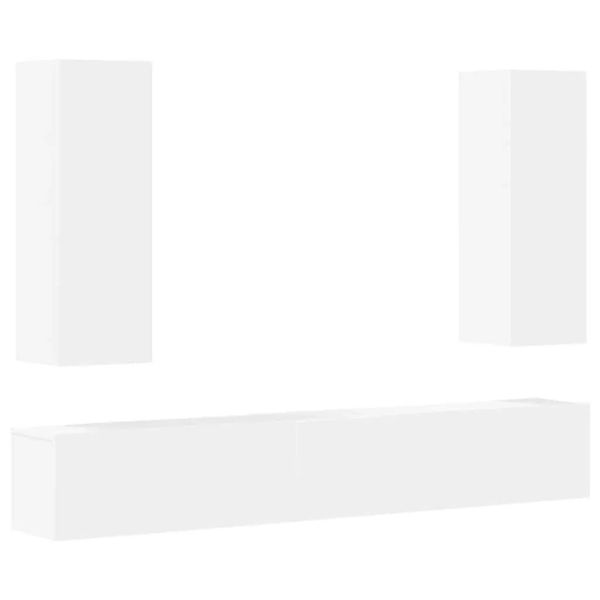 vidaXL 5-Tlg TV-Schrank-Set Weiß Holzwerkstoff 3114246 günstig online kaufen