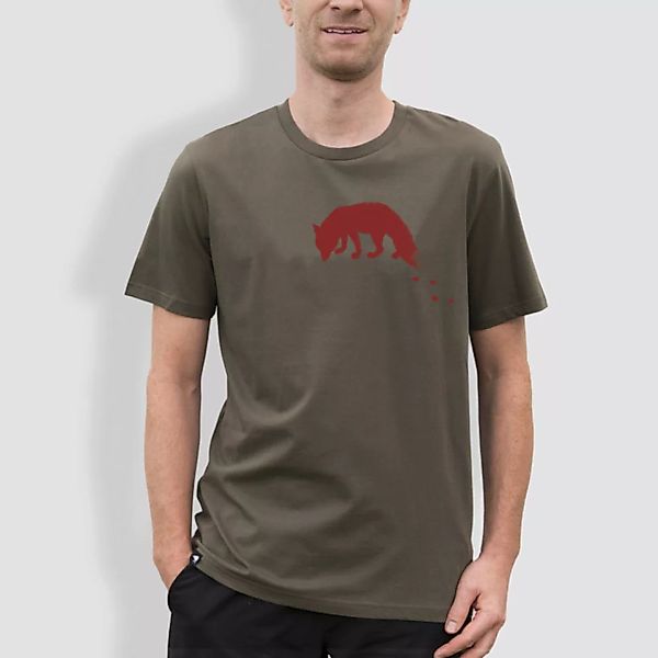 Herren T-shirt, "Spuren", Khaki günstig online kaufen
