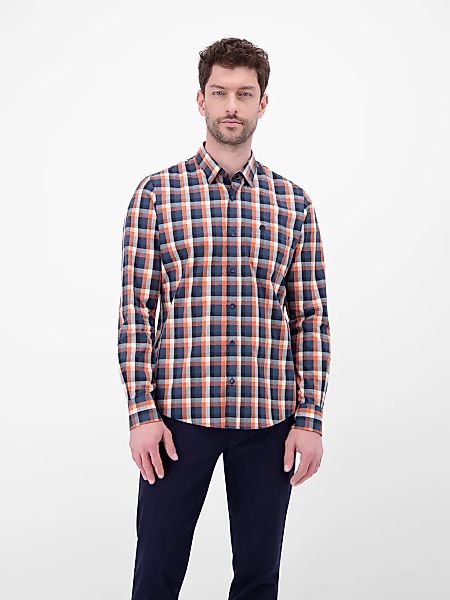 LERROS Langarmhemd "Karohemd mit Kentkragen und Brusttasche" günstig online kaufen