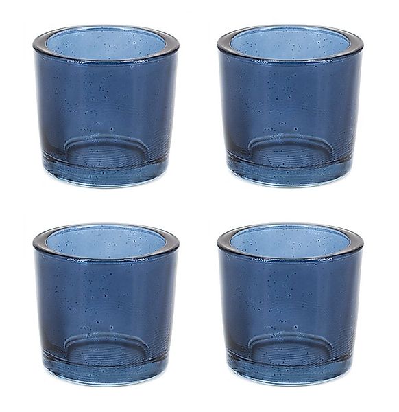Creativery Teelichthalter, Teelichthalter Glas 6,5x6cm dunkelblau günstig online kaufen