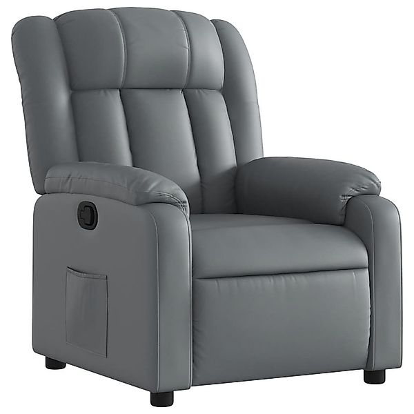 vidaXL Sessel Relaxsessel Grau Kunstleder (1-St) günstig online kaufen
