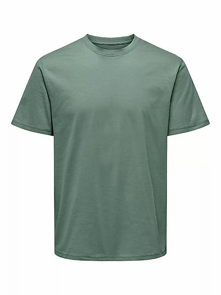 ONLY & SONS Rundhalsshirt "ONSMAX LIFE REG SS STITCH TEE" günstig online kaufen