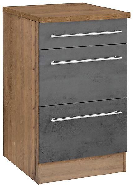 KOCHSTATION Unterschrank "KS-Samos", 50 cm breit, mit 2 großen Auszügen günstig online kaufen