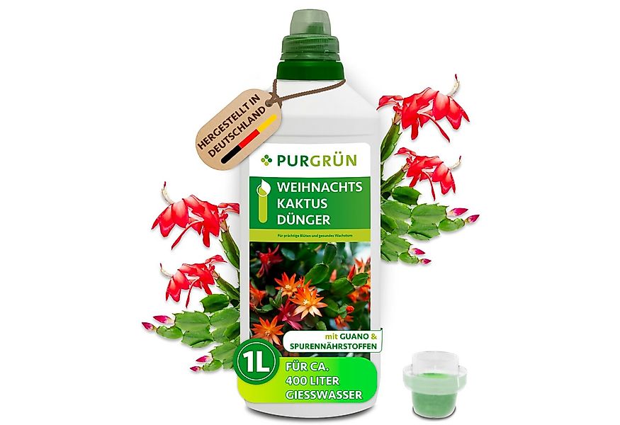 Purgrün Pflanzendünger Weihnachtskaktus Dünger, NPK 5+7+8, Guano, Blütenbil günstig online kaufen