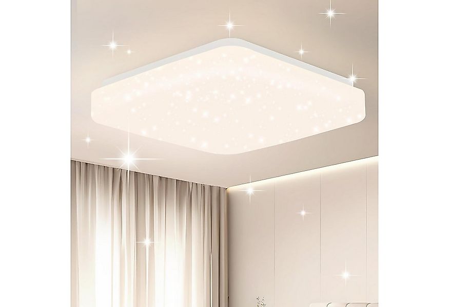 Nettlife Deckenleuchten Sternenhimmel Eckig 15W 21cm Deckenlampe Deckenbele günstig online kaufen