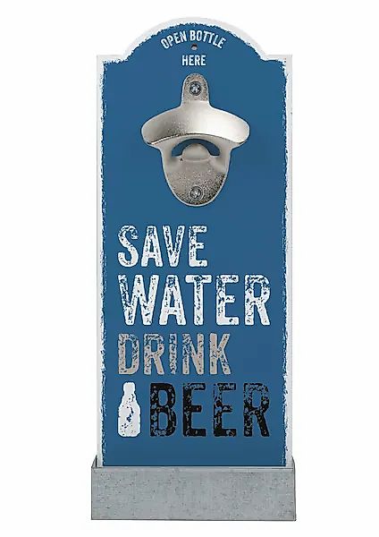 Contento Flaschenöffner »Save Water«, für die Wand günstig online kaufen