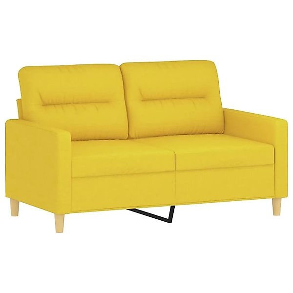 vidaXL 2-Sitzer-Sofa Hellgelb 120 cm Stoff 359232 günstig online kaufen