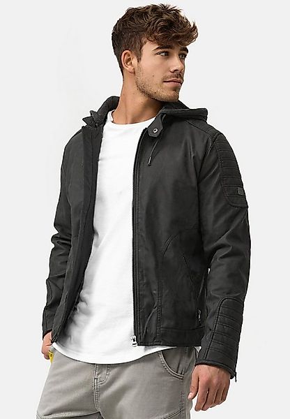 Indicode Lederimitatjacke Herren Miguel Übergangsjacke Herrenjacke mit Kapu günstig online kaufen