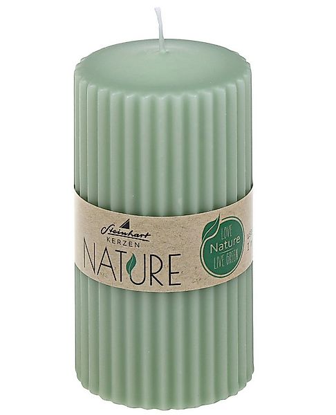 Steinhart Kerzen Stumpenkerze Rillenkerze Stumpen Nature Salbei 110 x Ø 57 günstig online kaufen