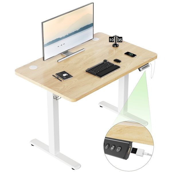 Furnicopia Schreibtisch Höhenverstellbarer mit USB-Ladefunktion und günstig online kaufen