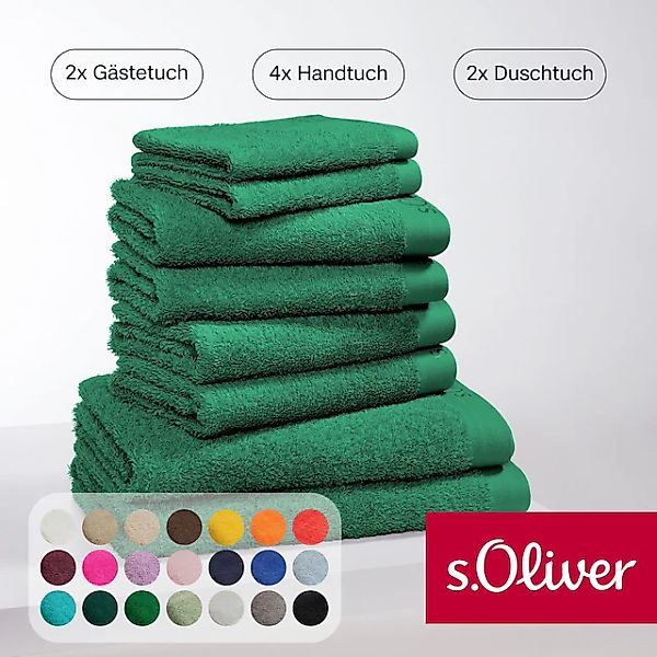 s.Oliver Handtuch Set »s.Oliver, Premium Qualität, 600 gr/m²« Set 8 Stk. Wa günstig online kaufen