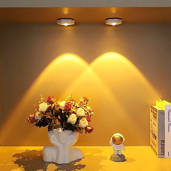 MUPOO Unterschrankleuchte LED-Spots Batteriebetrieben 1/2/4er-Pack, Kabello günstig online kaufen