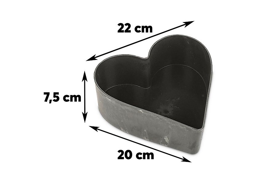 matches21 HOME & HOBBY Blumentopf Herz Pflanzschalen für draussen 2 Stk. sc günstig online kaufen