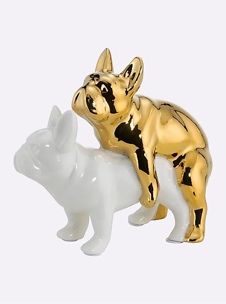Kare Design Dekofigur Deko Figur Love Dogs Gold günstig online kaufen