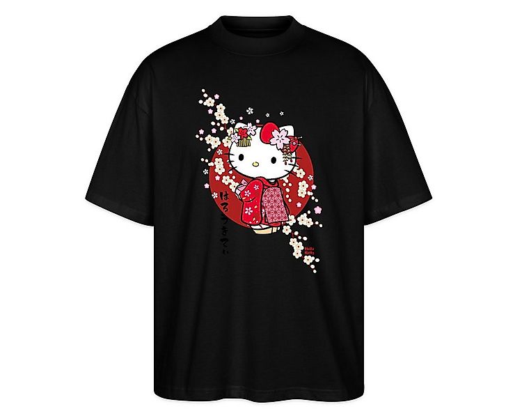Spreadshirt T-Shirt Hello Kitty Japan Kimono Kirschblüten Oversize Unisex T günstig online kaufen