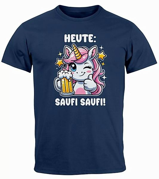 MoonWorks Print-Shirt Herren T-Shirt Alkohol Bier EinhornPartyshirt Feiern günstig online kaufen