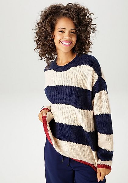 Aniston CASUAL Strickpullover mit breiten Streifen günstig online kaufen